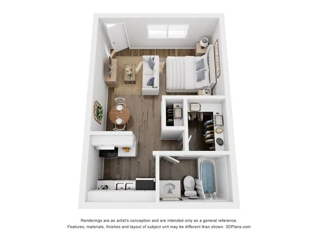 Studio • 1 Bath 1101 floor plan